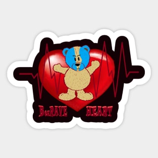 BeaRAVE HEART Sticker